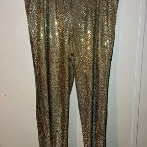 Venezia Jeans Gold Sequin leggings